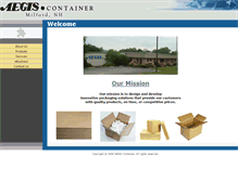 Tablet Screenshot of aegiscontainer.com